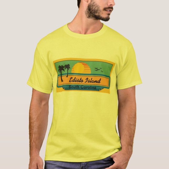 Edisto Insel-Strand-Szene T-Shirt (Vorderseite)