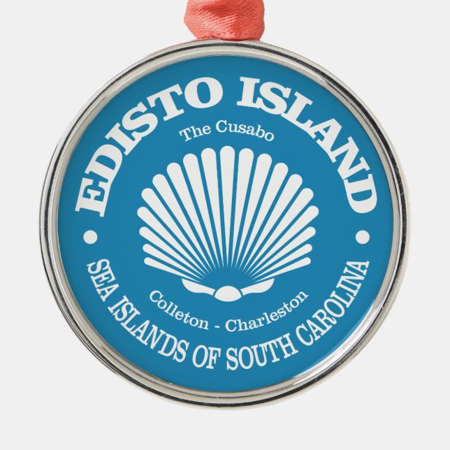 Edisto Island (Seashell) Ornament Aus Metall (Vorne)
