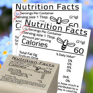 EDIT AUF ZUHAUSE Honey Nutrition BLANK SERVING GRÖ Gummistempel