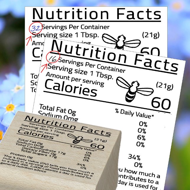 EDIT AUF ZUHAUSE Honey Nutrition BLANK SERVING GRÖ Gummistempel (Von Creator hochgeladen)