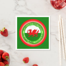 Edit Matching Welsh Dragon St David's Day Cocktail Serviette