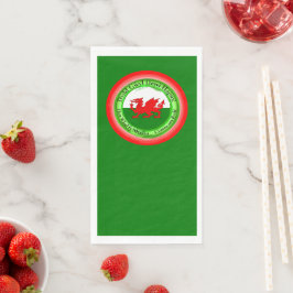 Edit Matching Welsh Dragon St David's Day Serviette