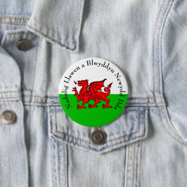 Edit Text Welsh Flag Red Dragon Weihnachten Button