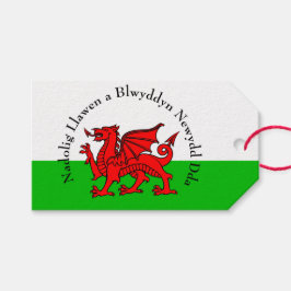 Edit Text Welsh Flag Red Dragon Weihnachten Geschenkanhänger