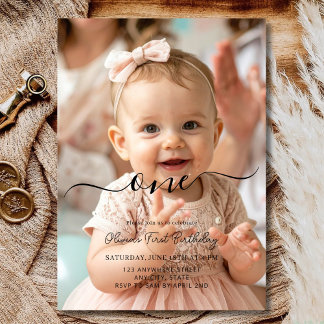 Editable 1st Birthday Party 1st Boy Girl Birthday Einladung