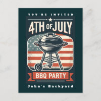 Editable 4. Juli Unabhängigkeitstag GRILLEN Party
