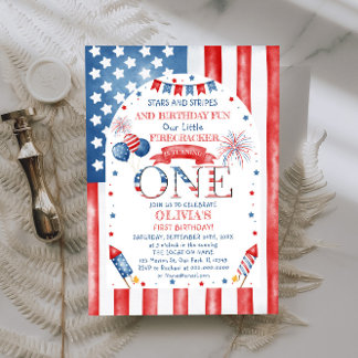 EDITABLE 4. July Birthday Einladung