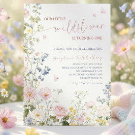 Editable A Little Wildflower Baby Shower Invitatio Einladung