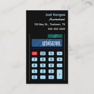 Editable Accountant Calculator Visitenkarte