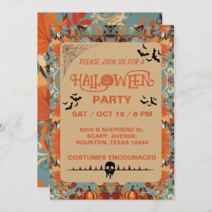 Editable Adult Halloween-Party Einladung