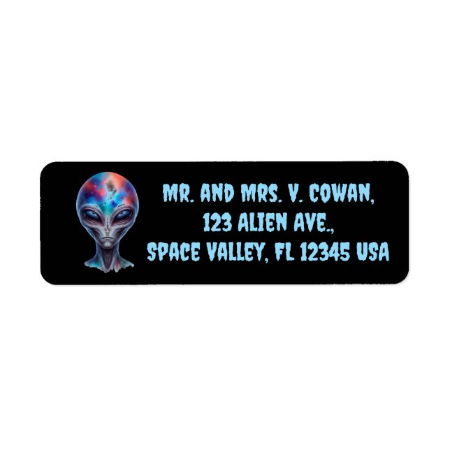 Editable Alien Being Return Address (Vorne)