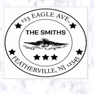 Editable American Eagle Patriotic Rücksendeadresse Permastempel