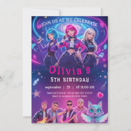 Editable Anime Birthday Invitation  Einladung