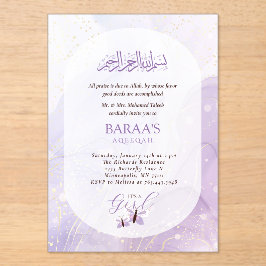 Editable Aqiqah for Baby  It’s a Girl Acryleinladungen