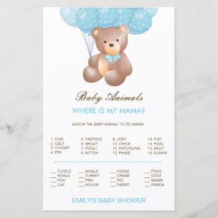 Editable Baby Animal Match, wo ist Mama w Answer