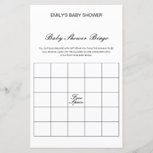 Editable Baby Bingo Baby Showgame PRINTED