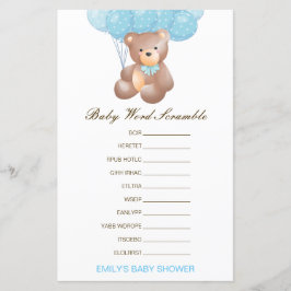 Editable Baby Word Scramble mit Antwort