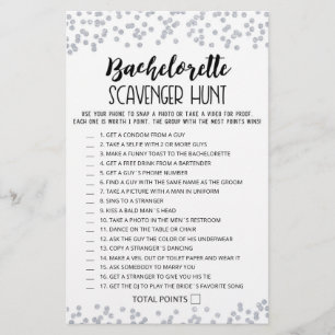 Editable Bachelorette Scavenger Jagdspiel