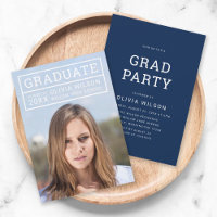 Editable Back Color Modernes Grid Foto Grad Party