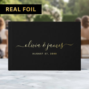 Editable Background Color Calligraphy Wedding Gästebuch