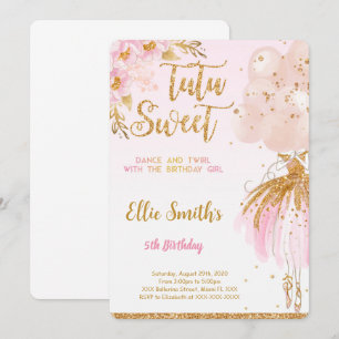 Editable Ballerina Einladung