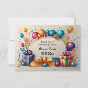 Editable Balloons und Present Notecard Einladung