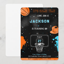 Editable Basketball Einladung zum Geburtstag