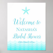 Editable Beach Party Welcome Sign 8x10