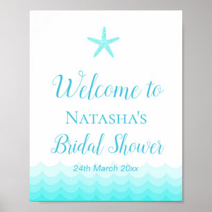 Editable Beach Party Welcome Sign 8x10 Poster