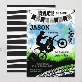 Editable Bike Birthday Einladung