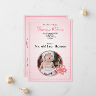 Editable Birth Announction Template Ankündigung