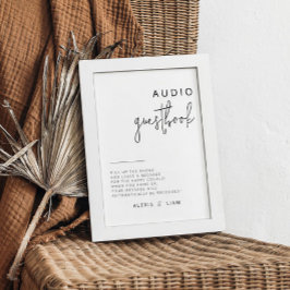 Editable Black and White Wedbook Gästebuchuntersch Poster