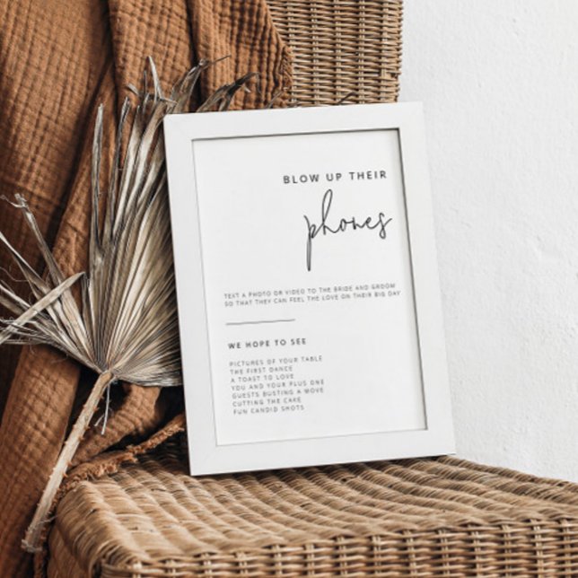 Editable Black and White Wedding Foto Sign Poster (Von Creator hochgeladen)