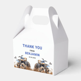 Editable Blue ATV Wheeler Bike Geburtstagskiste Geschenkschachtel