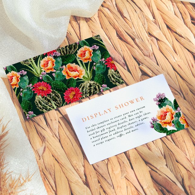 Editable Boho Cactus Blume Fiesta Brautparty Begleitkarte (Von Creator hochgeladen)