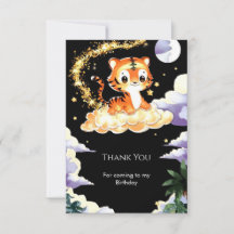 Editable Boho Tiger Birthday