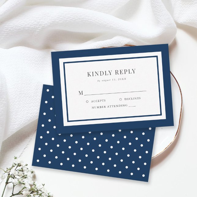 Editable Border Color Wedding RSVP Karte (Von Creator hochgeladen)