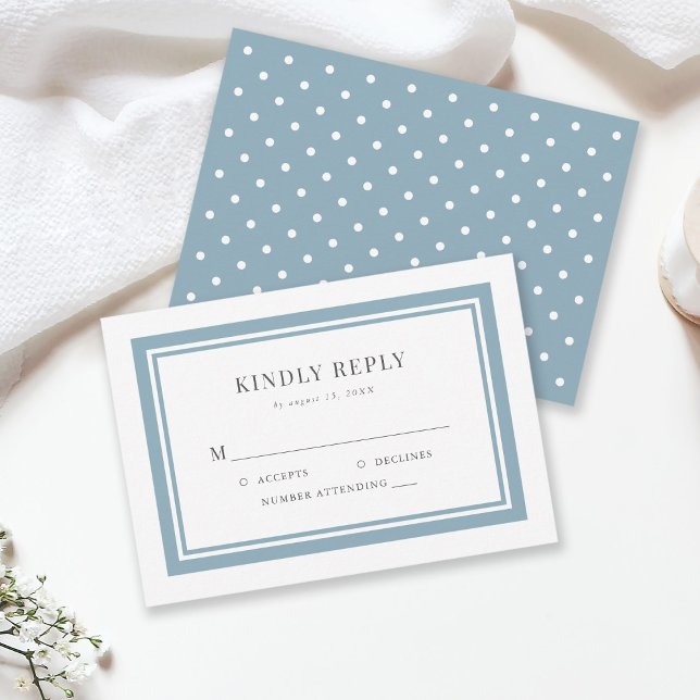 Editable Border Color Wedding RSVP Karte (Von Creator hochgeladen)
