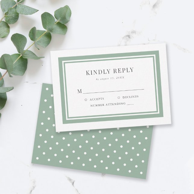 Editable Border Color Wedding RSVP Karte (Von Creator hochgeladen)