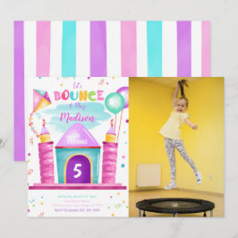 Editable Bounce Birthday Foto Einladung