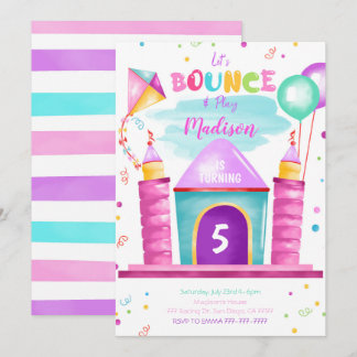 Editable Bounce Einladung Geburtstag