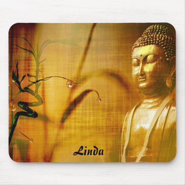 Editable Buddha und Bamboo Mousepad (Vorne)
