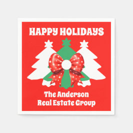 Editable Business Happy Holidays Weihnachts-Party Serviette