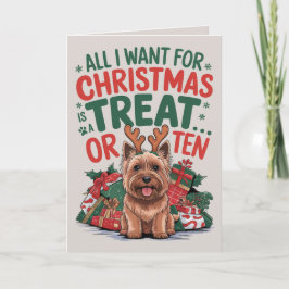 EDITABLE Cairn Terrier Funny Dog Weihnachtskarte Feiertagskarte