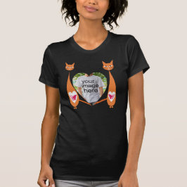 Editable Cat Liebe Herz Benutzerdefiniertes Design T-Shirt