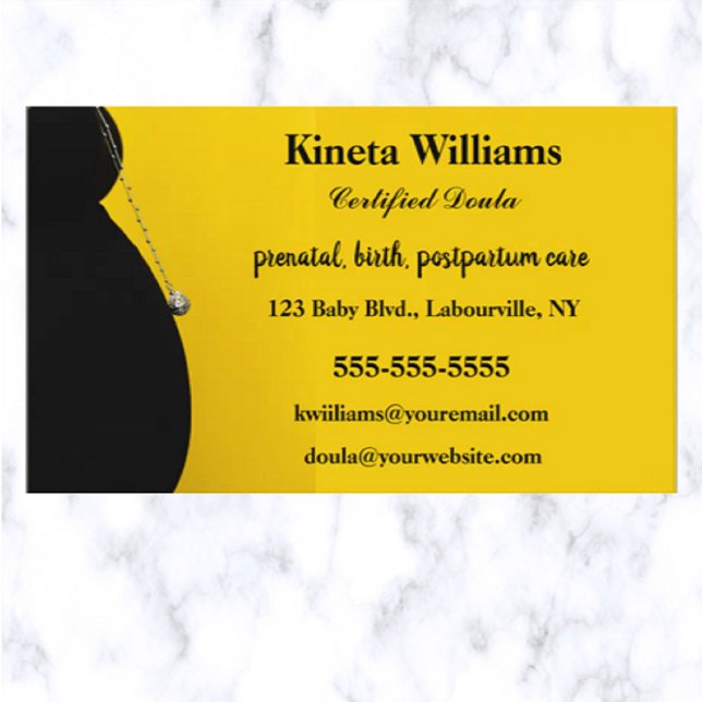 Editable Certified Doula Business Card Visitenkarte (Von Creator hochgeladen)