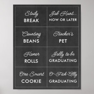Editable Chalkboard Abschluss Candy Bar Signs Poster