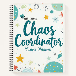 Editable Chaos Organizer School Notizbuch