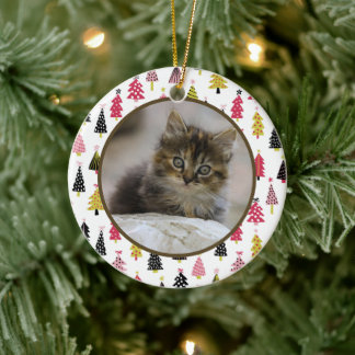 Editable Christmas Pet Photo Decoration Keramik Ornament