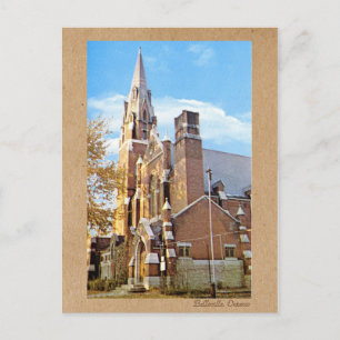 Editable Church Foto der 1970er Jahre Vintag Postkarte